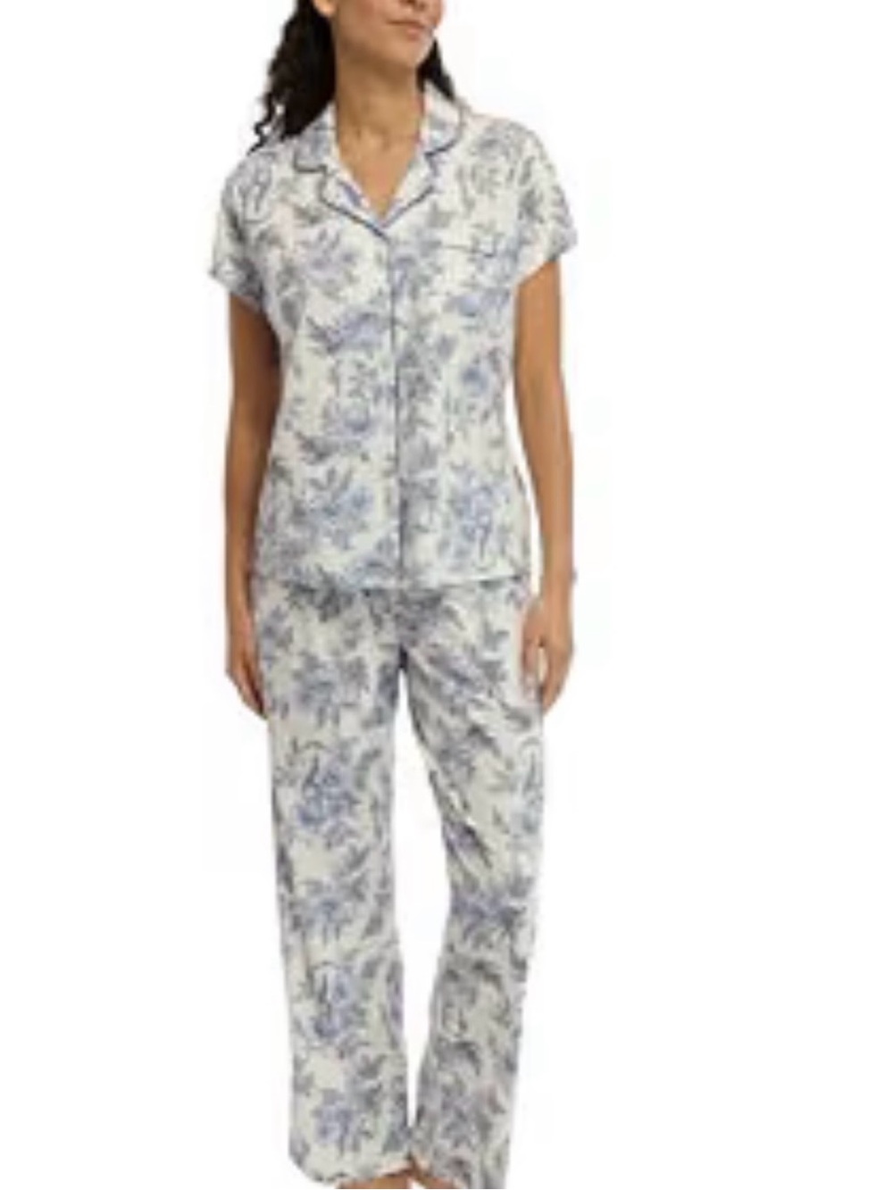 NWOT Laura Ashley Floral Print Women's Pajama Pants Set - Blue
